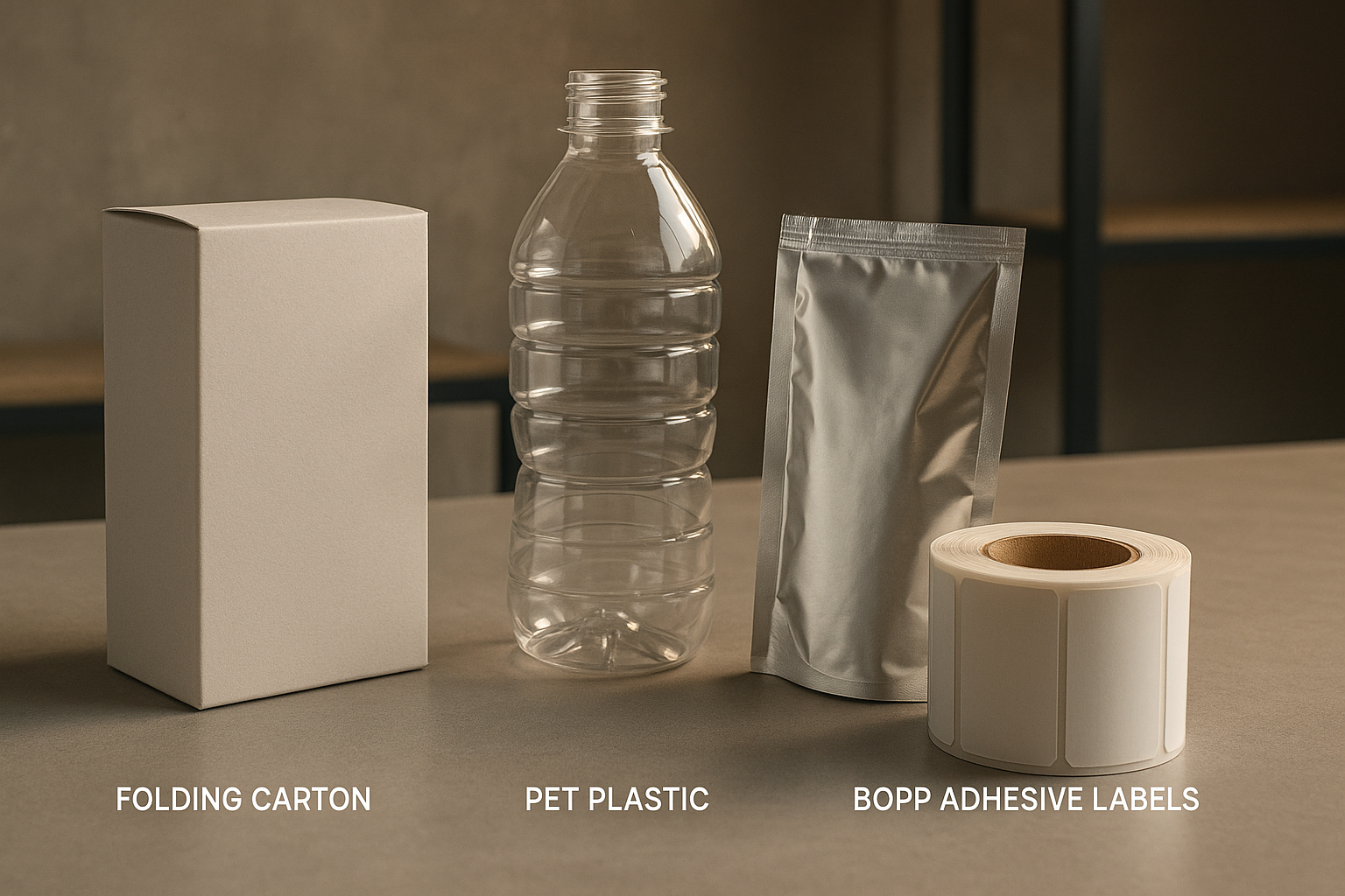 Cómo elegir el material ideal para tus empaques (cartón, plástico, films y etiquetas)
